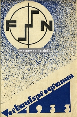 FN Motorcycle Brochure  Models 1933