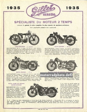 Gillet Herstal Motorcycle Brochure  1935 gih-p35