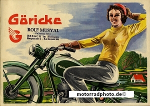 Göricke Motorrad Prospekt 4 Seiten  1949  gö-p49