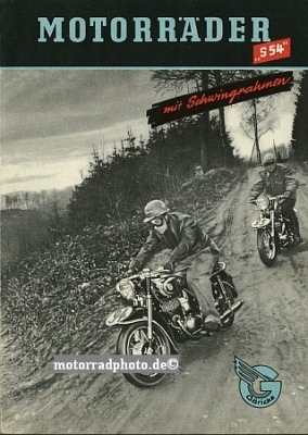 Göricke Motorrad Prospekt 4 Seiten  1954 gö-p54