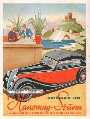 Hanomag Automobil  Poster Layout 1930 hano-po03