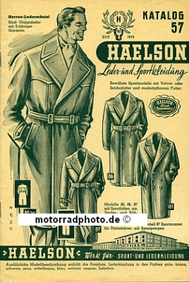 Healson Motorrad Bekleidung Prospekt  1957 heal-p57