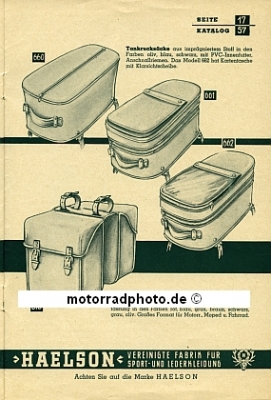 Healson Motorrad Bekleidung Prospekt  1957 heal-p57