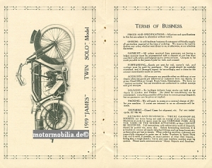 James Motorrad Katalog 1919