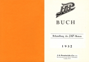 JAP Motoren Buch Bedienungsanleitung 1932  jap-bal32