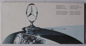 Mercedes-Benz Passenger Cars Standard Colours / Spezial colours 1965