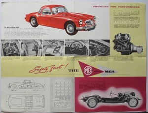 MGA Prospekt 8 Seiten 1958  mg-op58