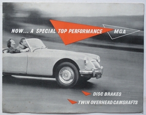 MGA Prospekt 4 Seiten 1957  mg-op57
