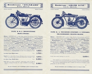 Motobecane Motorrad Prospekt 8 Seiten 1928 mobe-p28