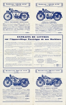 Motobecane Motorcycle Brochure 8 Pages 1928 mobe-p28