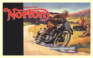 Norton motorcycle poster  1936  no-po01