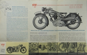 NSU Motorcycle Brochure 6 Pages 1936 nsu-op36