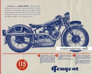 Peugeot Motorrad Prospekt 12 Seiten 1934 peu-p34