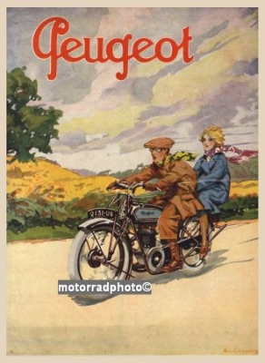 Peugeot Motorrad Plakat Entwurf  1926 peu-po04