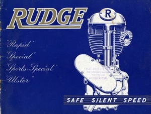 Rudge Motorrad Prospekt  20 Seiten 1937 rud-p37