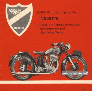 Sarolea Motorrad Prospekt 16 Seiten 1951 sar-p51