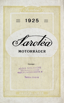 Sarolea Motorrad Prospekt 8 Seiten 1925 sar-p25