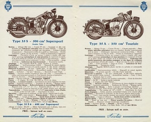 Sarolea Motorcycle Brochure 12 Pages 1935 sar-p35