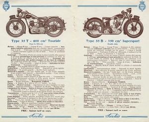 Sarolea Motorrad Prospekt  12 Seiten 1935 sar-p35