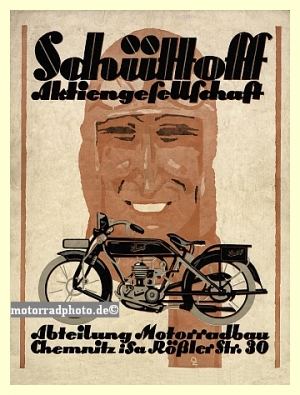 Schüttoff Motorrad Plakat  ca. 1925   sc-po01