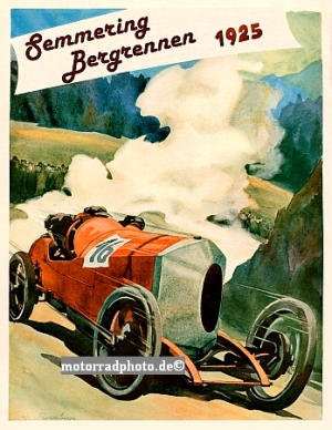 Automobil Renn Plakat Semmering Bergrennen 1925  ren-po07