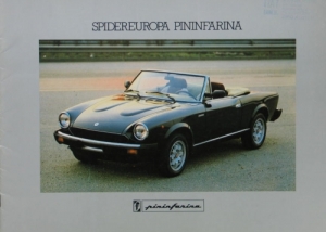 Pininfarina Spidereuropa Automobil Prospekt 1982 pini-op001