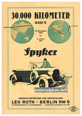 Spyker Automobil Poster Layout 1923 spy-po01