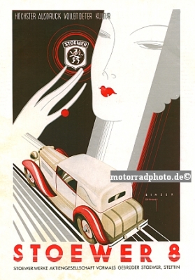 Stoewer Automobil Plakat Entwurf 1930 stoe-po05