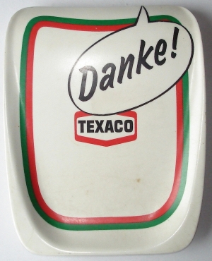 Texaco Zahlteller Melamin ca. 1960    tex-za1