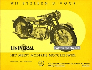 Universal Motorrad Prospekt  1948