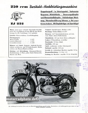 UT Motorrad Prospekt 4 Seiten  1939 ut-p39