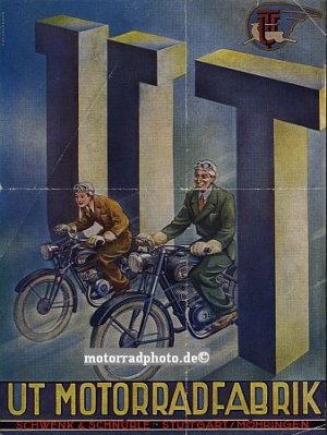 UT Motorrad Prospekt  4 Seiten  1952 ut-p52