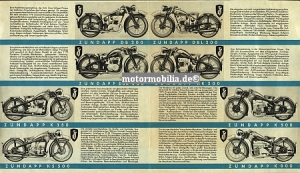 Zuendapp Motorrad Prospekt  1936