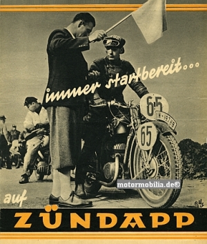 Zuendapp Motorrad Prospekt  1937