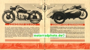 Zuendapp Motorrad Prospekt  1939