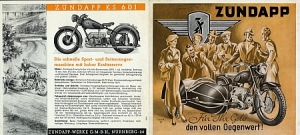 Zuendapp Motorrad Prospekt 1950